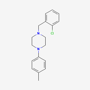molecular formula C18H21ClN2 B5732715 1-(2-chlorobenzyl)-4-(4-methylphenyl)piperazine 