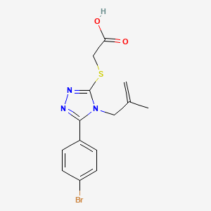 {[5-(4-bromophenyl)-4-(2-methyl-2-propen-1-yl)-4H-1,2,4-triazol-3-yl]thio}acetic acid