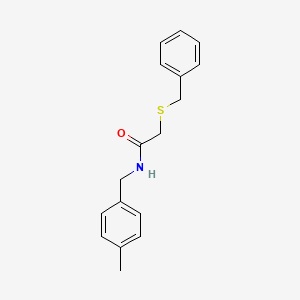 molecular formula C17H19NOS B5732731 2-(benzylthio)-N-(4-methylbenzyl)acetamide 
