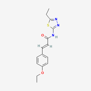 molecular formula C15H17N3O2S B5732732 3-(4-ethoxyphenyl)-N-(5-ethyl-1,3,4-thiadiazol-2-yl)acrylamide 