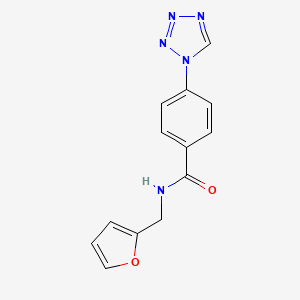 molecular formula C13H11N5O2 B5732767 N-(2-furylmethyl)-4-(1H-tetrazol-1-yl)benzamide 