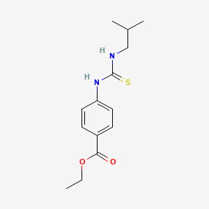molecular formula C14H20N2O2S B5732778 ethyl 4-{[(isobutylamino)carbonothioyl]amino}benzoate 