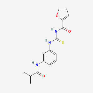 molecular formula C16H17N3O3S B5732781 N-({[3-(isobutyrylamino)phenyl]amino}carbonothioyl)-2-furamide 