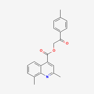 molecular formula C21H19NO3 B5732789 2-(4-methylphenyl)-2-oxoethyl 2,8-dimethyl-4-quinolinecarboxylate 