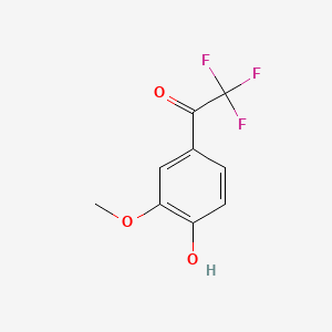 molecular formula C9H7F3O3 B573281 2,2,2-Trifluoro-1-(4-hydroxy-3-methoxyphenyl)ethanone CAS No. 188194-66-3