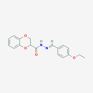 molecular formula C18H18N2O4 B5732821 N'-(4-ethoxybenzylidene)-2,3-dihydro-1,4-benzodioxine-2-carbohydrazide 