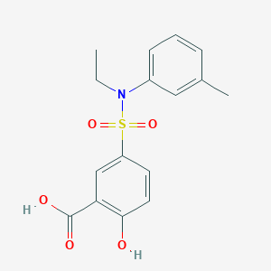 molecular formula C16H17NO5S B5732827 5-{[ethyl(3-methylphenyl)amino]sulfonyl}-2-hydroxybenzoic acid 