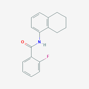 molecular formula C17H16FNO B5732839 2-fluoro-N-(5,6,7,8-tetrahydro-1-naphthalenyl)benzamide 