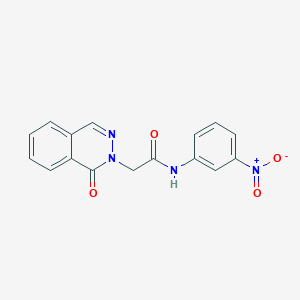 molecular formula C16H12N4O4 B5732846 N-(3-硝基苯基)-2-(1-氧代-2(1H)-酞嗪基)乙酰胺 