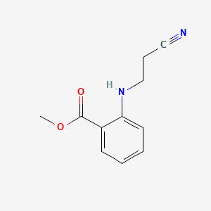 molecular formula C11H12N2O2 B573285 Methyl 2-[(2-cyanoethyl)amino]benzoate CAS No. 159642-45-2