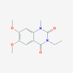 molecular formula C13H16N2O4 B5732851 3-ethyl-6,7-dimethoxy-1-methyl-2,4(1H,3H)-quinazolinedione 