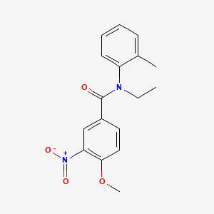 molecular formula C17H18N2O4 B5732855 N-ethyl-4-methoxy-N-(2-methylphenyl)-3-nitrobenzamide 