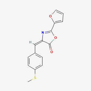 molecular formula C15H11NO3S B5732874 2-(2-furyl)-4-[4-(methylthio)benzylidene]-1,3-oxazol-5(4H)-one 