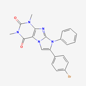 molecular formula C21H16BrN5O2 B5732886 7-(4-bromophenyl)-1,3-dimethyl-8-phenyl-1H-imidazo[2,1-f]purine-2,4(3H,8H)-dione 