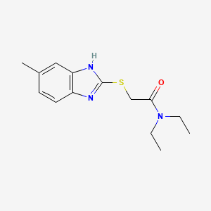 molecular formula C14H19N3OS B5732895 N,N-diethyl-2-[(5-methyl-1H-benzimidazol-2-yl)thio]acetamide 