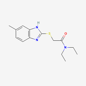 molecular formula C14H19N3OS B5732895 N,N-diethyl-2-[(6-methyl-1H-benzimidazol-2-yl)sulfanyl]acetamide 