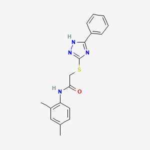 molecular formula C18H18N4OS B5732915 N-(2,4-dimethylphenyl)-2-[(5-phenyl-4H-1,2,4-triazol-3-yl)sulfanyl]acetamide 