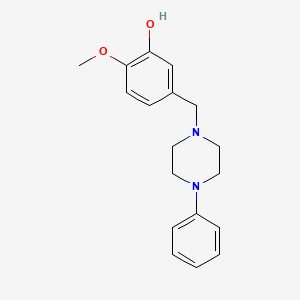 2-methoxy-5-[(4-phenyl-1-piperazinyl)methyl]phenol