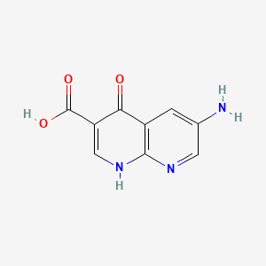molecular formula C9H7N3O3 B573292 6-Amino-4-oxo-1,4-dihydro-1,8-naphthyridine-3-carboxylic acid CAS No. 171195-07-6