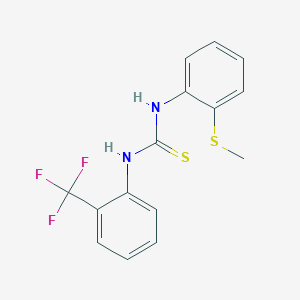 molecular formula C15H13F3N2S2 B5732926 N-[2-(methylthio)phenyl]-N'-[2-(trifluoromethyl)phenyl]thiourea 