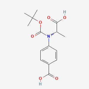 molecular formula C15H19NO6 B573293 n-Boc-(4-carboxyphenyl)alanine CAS No. 167496-24-4