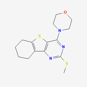 molecular formula C15H19N3OS2 B5732938 2-(methylthio)-4-(4-morpholinyl)-6,7,8,9-tetrahydro[1]benzothieno[3,2-d]pyrimidine 