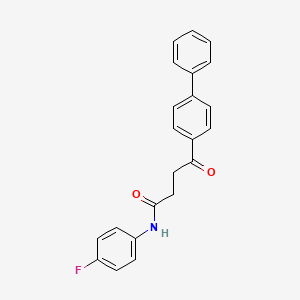 molecular formula C22H18FNO2 B5732954 4-(4-biphenylyl)-N-(4-fluorophenyl)-4-oxobutanamide 