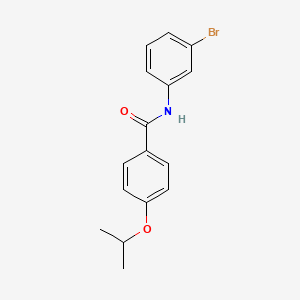 molecular formula C16H16BrNO2 B5732962 N-(3-bromophenyl)-4-isopropoxybenzamide 