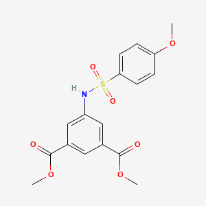 molecular formula C17H17NO7S B5732994 dimethyl 5-{[(4-methoxyphenyl)sulfonyl]amino}isophthalate 