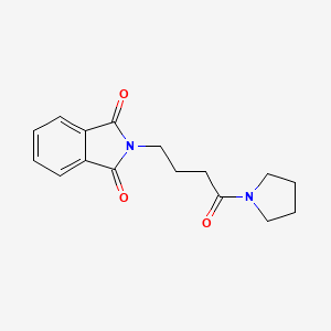 molecular formula C16H18N2O3 B5733005 2-[4-oxo-4-(1-pyrrolidinyl)butyl]-1H-isoindole-1,3(2H)-dione 