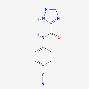 molecular formula C10H7N5O B5733026 N-(4-cyanophenyl)-1H-1,2,4-triazole-3-carboxamide 