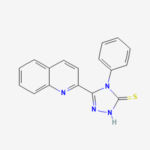 molecular formula C17H12N4S B5733027 4-phenyl-5-(2-quinolinyl)-4H-1,2,4-triazole-3-thiol 
