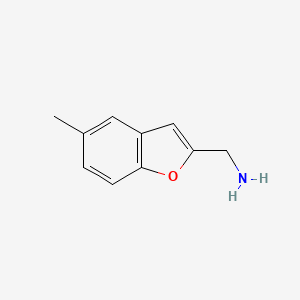 molecular formula C10H11NO B573303 (5-Methyl-1-benzofuran-2-yl)methanamine CAS No. 165737-47-3