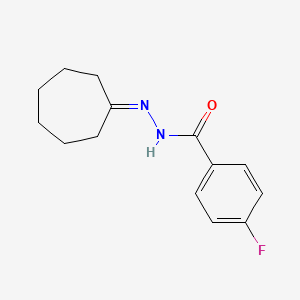 N'-cycloheptylidene-4-fluorobenzohydrazide