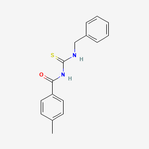 molecular formula C16H16N2OS B5733038 N-[(benzylamino)carbonothioyl]-4-methylbenzamide 