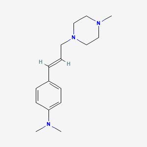 molecular formula C16H25N3 B5733044 N,N-dimethyl-4-[3-(4-methyl-1-piperazinyl)-1-propen-1-yl]aniline 