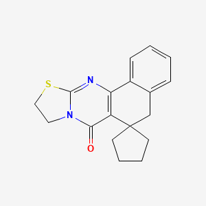 molecular formula C18H18N2OS B5733046 9,10-dihydrospiro[benzo[h][1,3]thiazolo[2,3-b]quinazoline-6,1'-cyclopentan]-7(5H)-one 