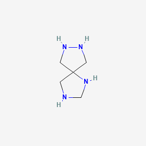 molecular formula C5H12N4 B573305 1,3,7,8-Tetraazaspiro[4.4]nonane CAS No. 176948-47-3