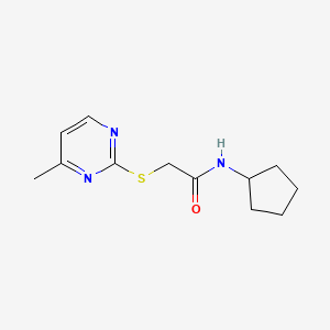 molecular formula C12H17N3OS B5733054 N-cyclopentyl-2-[(4-methyl-2-pyrimidinyl)thio]acetamide 