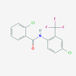molecular formula C14H8Cl2F3NO B5733062 2-chloro-N-[4-chloro-2-(trifluoromethyl)phenyl]benzamide 