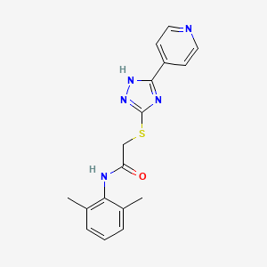 N-(2,6-dimethylphenyl)-2-{[5-(4-pyridinyl)-4H-1,2,4-triazol-3-yl]thio}acetamide