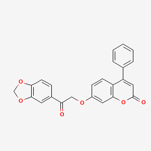 molecular formula C24H16O6 B5733077 7-[2-(1,3-benzodioxol-5-yl)-2-oxoethoxy]-4-phenyl-2H-chromen-2-one 