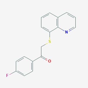 molecular formula C17H12FNOS B5733079 1-(4-fluorophenyl)-2-(8-quinolinylthio)ethanone 