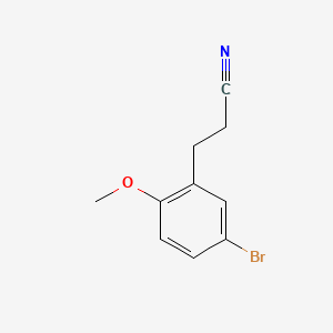 molecular formula C10H10BrNO B573308 3-(5-Bromo-2-methoxyphenyl)propanenitrile CAS No. 163259-83-4