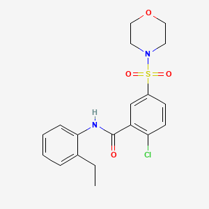 molecular formula C19H21ClN2O4S B5733082 2-chloro-N-(2-ethylphenyl)-5-(4-morpholinylsulfonyl)benzamide 