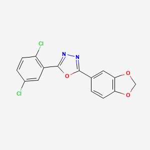 2-(1,3-benzodioxol-5-yl)-5-(2,5-dichlorophenyl)-1,3,4-oxadiazole