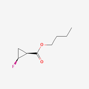 molecular formula C8H13FO2 B573311 butyl (1S,2S)-2-fluorocyclopropane-1-carboxylate CAS No. 177933-52-7