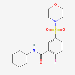 molecular formula C17H23FN2O4S B5733126 N-cyclohexyl-2-fluoro-5-(4-morpholinylsulfonyl)benzamide 