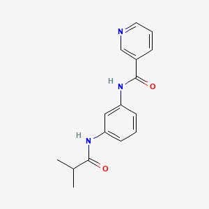 molecular formula C16H17N3O2 B5733128 N-[3-(isobutyrylamino)phenyl]nicotinamide 