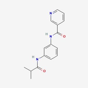 N-[3-(2-METHYLPROPANAMIDO)PHENYL]PYRIDINE-3-CARBOXAMIDE